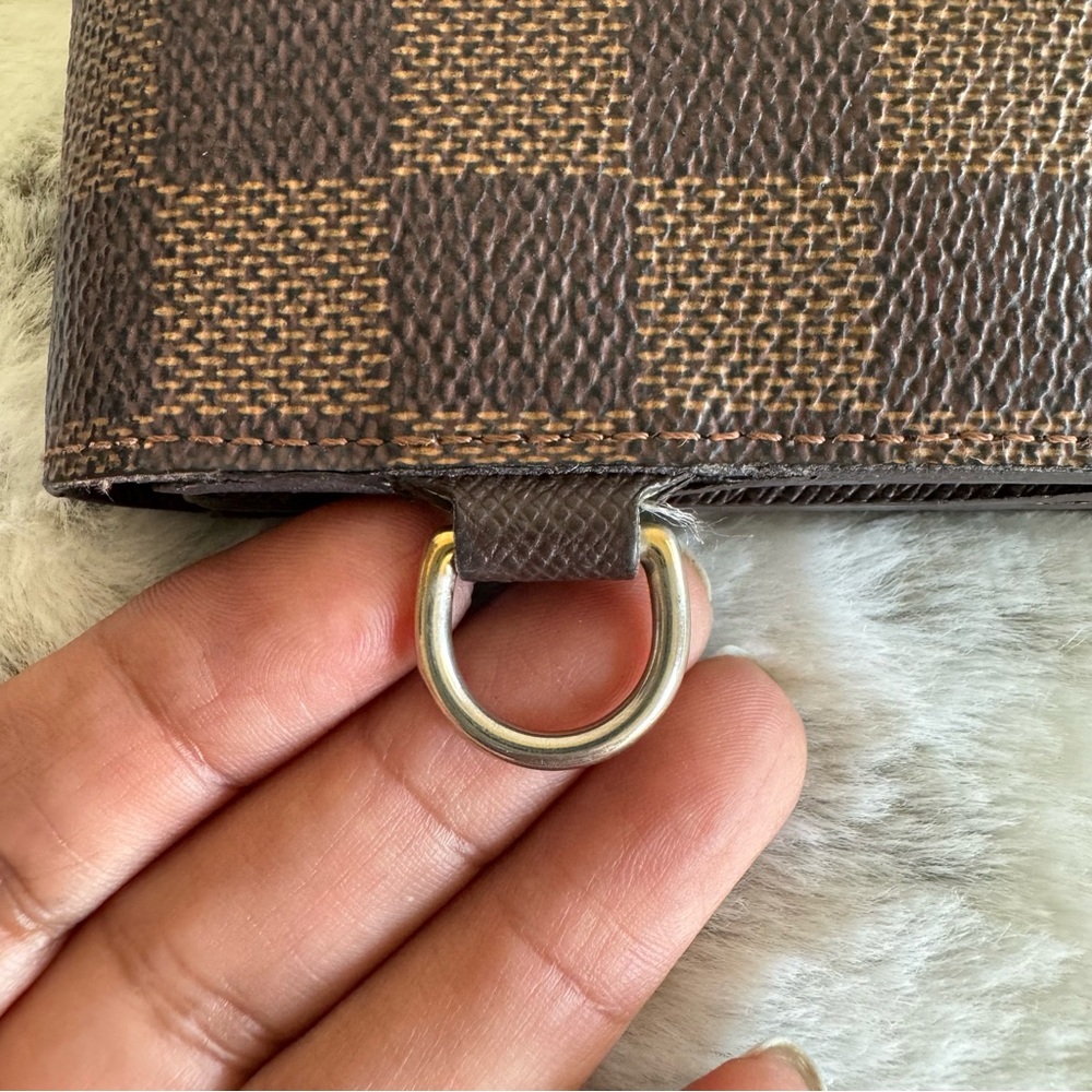 Louis Vuitton Damier Ebene Accordeon Long Wallet with Chain. P0230 - Picture 11 of 17